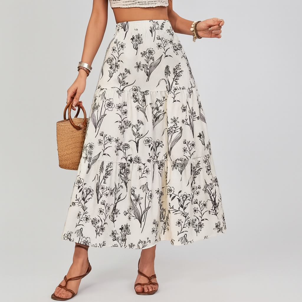 Knee Length Casual Skirt - Olytrend