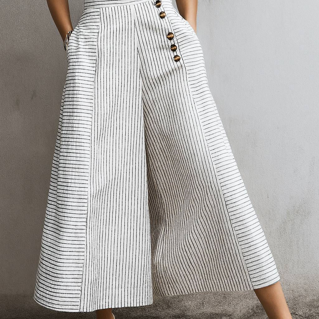 Comfortable Breathable High Waisted Loose Fit Pants - Olytrend