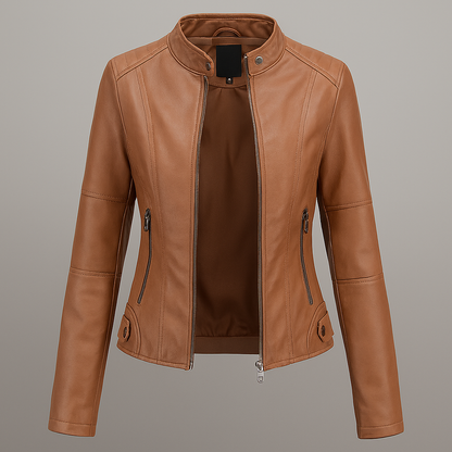 Slim Fit Biker Leather Jacket for Women