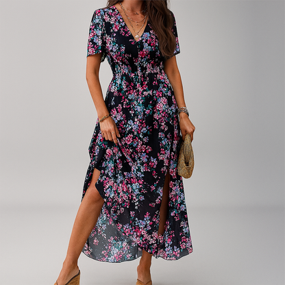 Beautiful Patterned Knee Length Dress