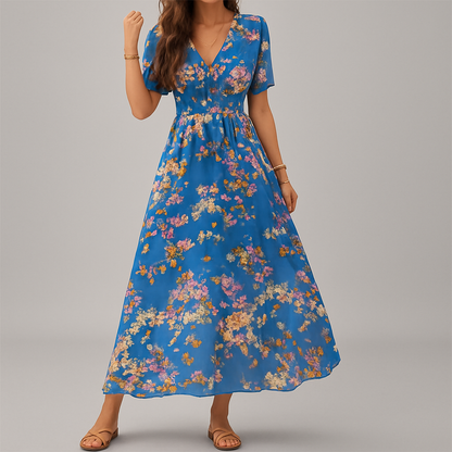 Pretty Patterned Knee Length Dress