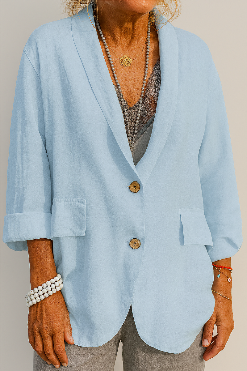 Comfortable Loose Fit Linen Jacket