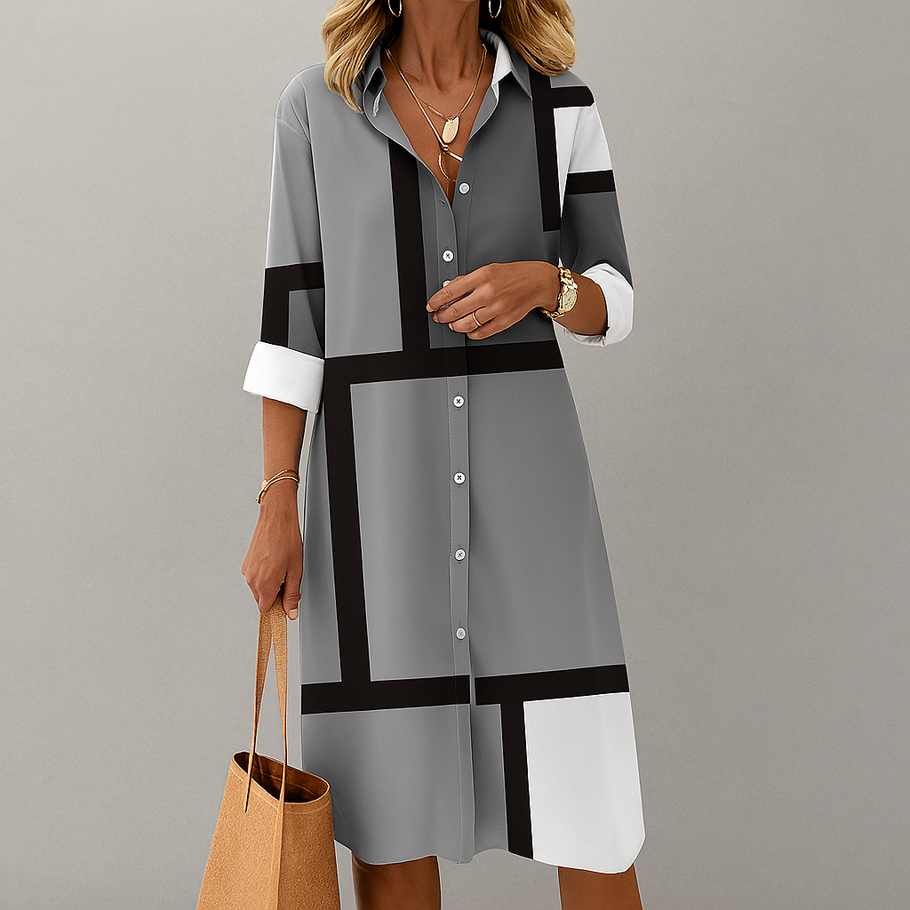Fashionable Print Shift Dress for Women