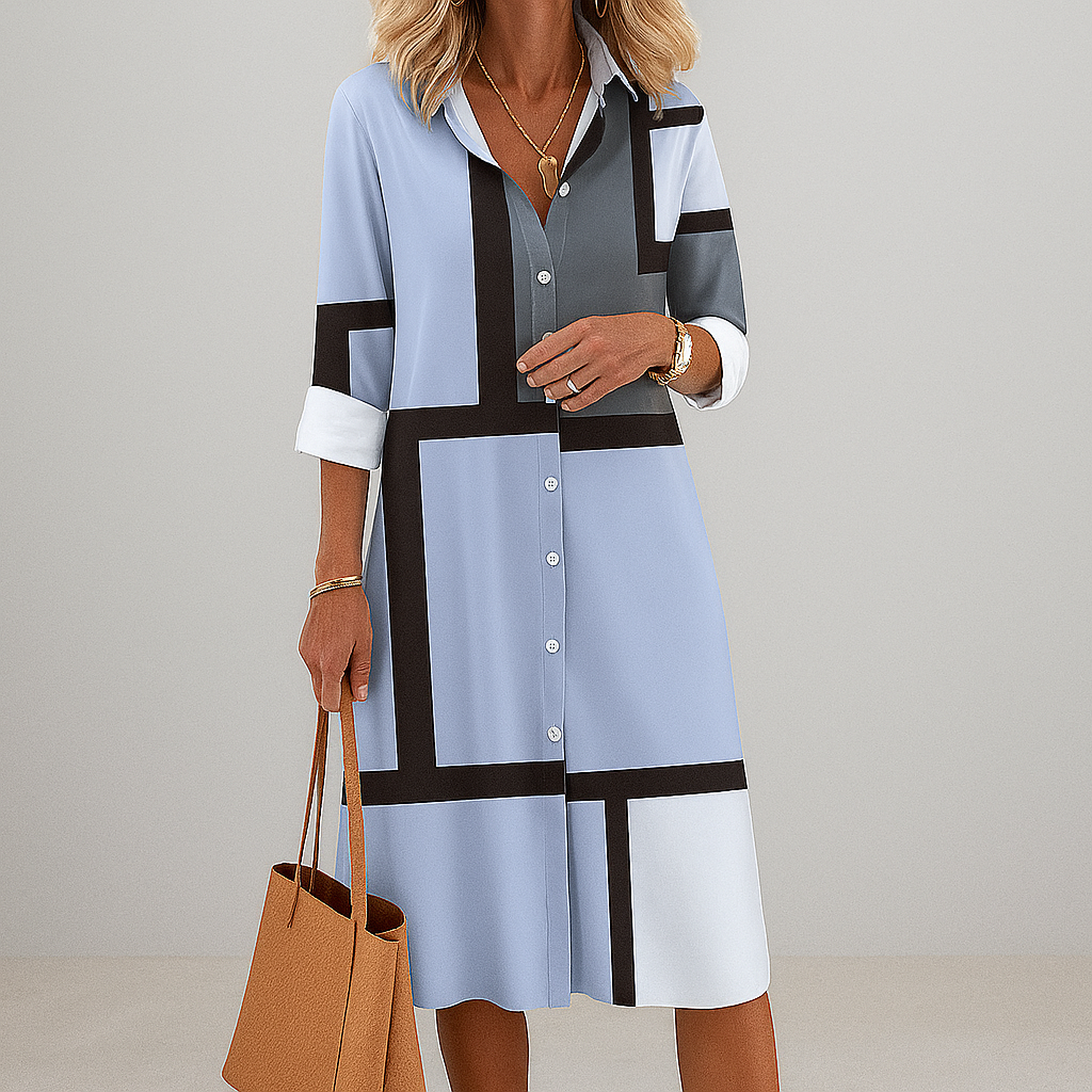 Fashionable Print Shift Dress for Women