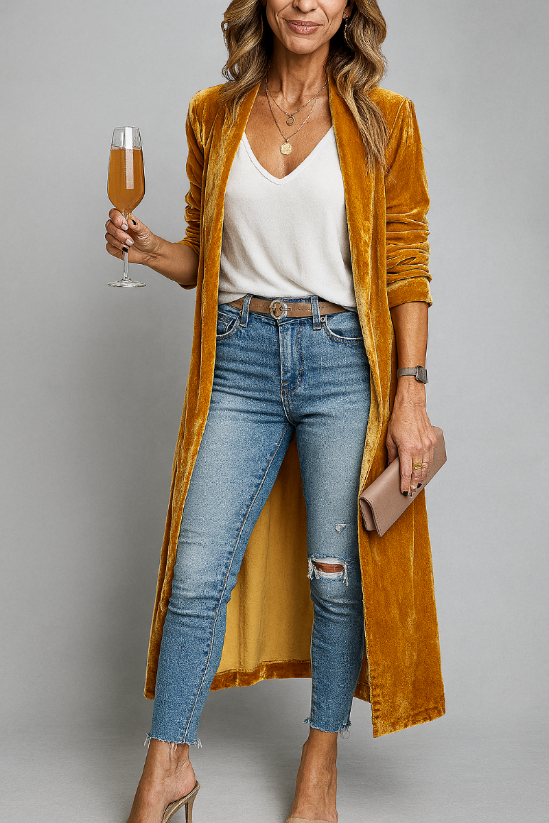 Women's Oversized Open Front Cardigan - Olytrend