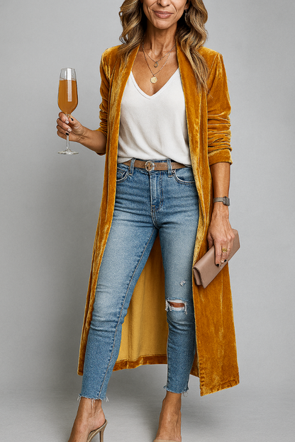 Women's Oversized Open Front Cardigan - Olytrend