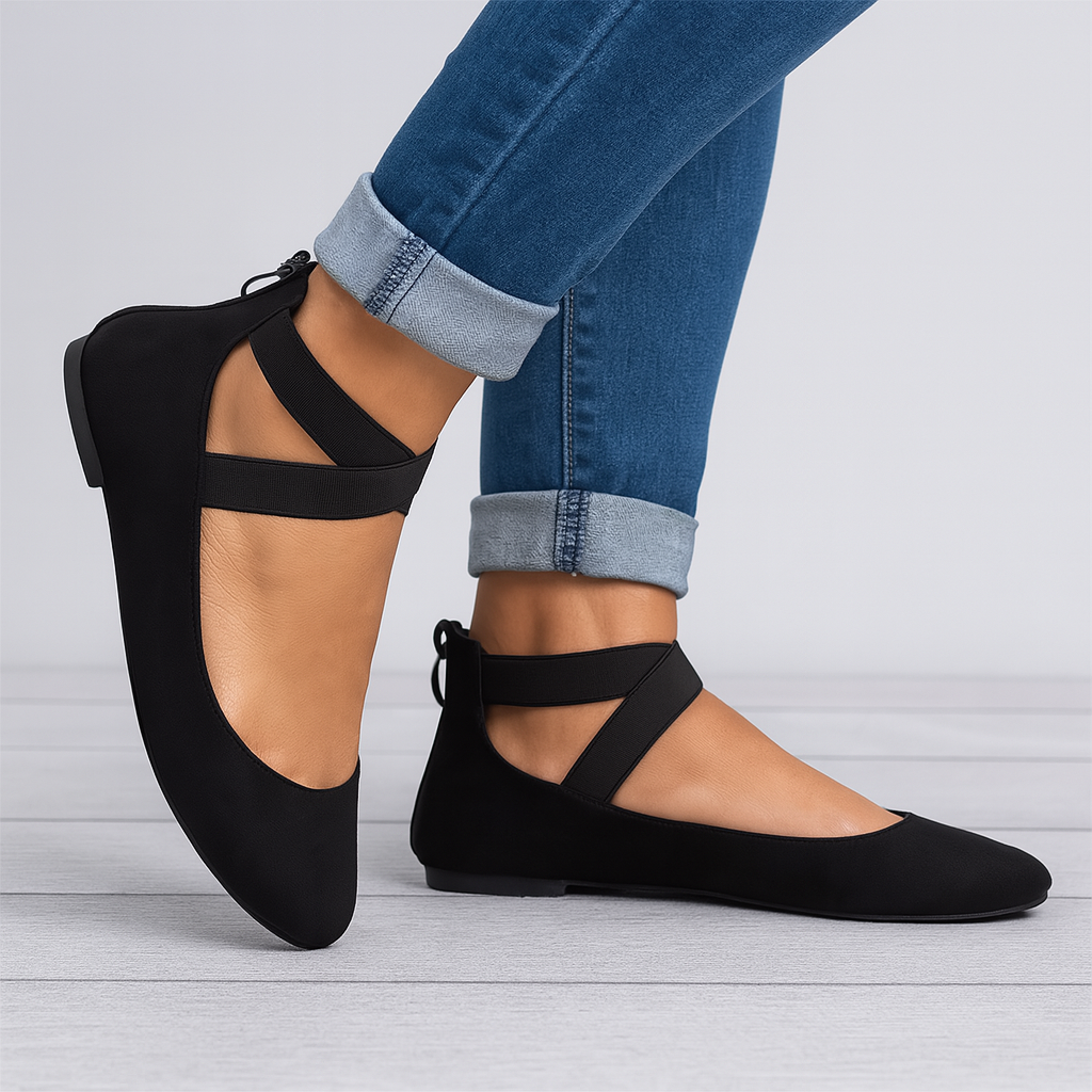 Soft Leather Stretchy Ballet Shoes