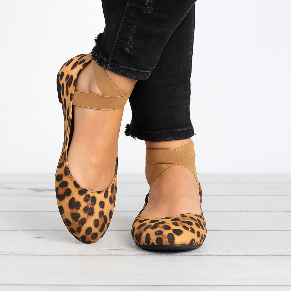 Soft Leather Stretch Ballet Shoes - Olytrend