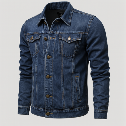 Classic Blue Jeans Jacket for Guys
