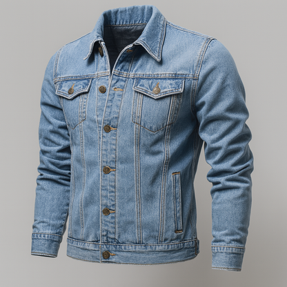 Classic Blue Jeans Jacket for Guys