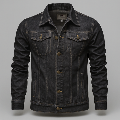 Classic Blue Jeans Jacket for Guys - Olytrend