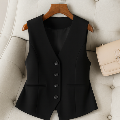Classic Ladies Waistcoat Jacket - Olytrend
