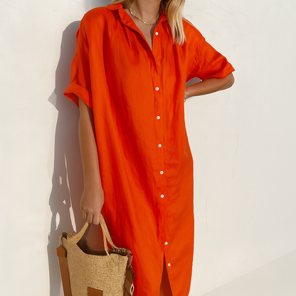 Comfy Midi Summer Dress Shirt