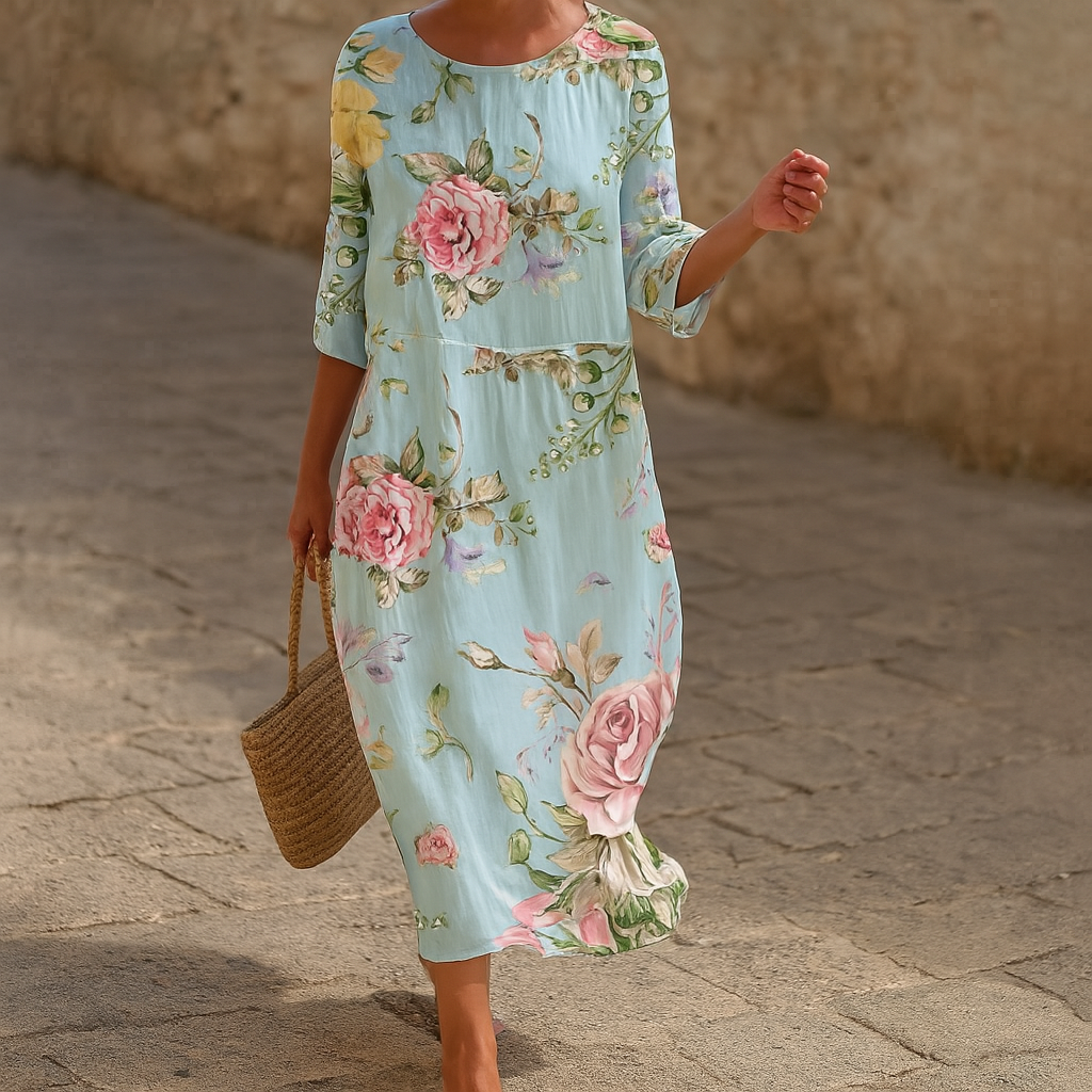 Ladies Beautiful Flower Sundress - Olytrend