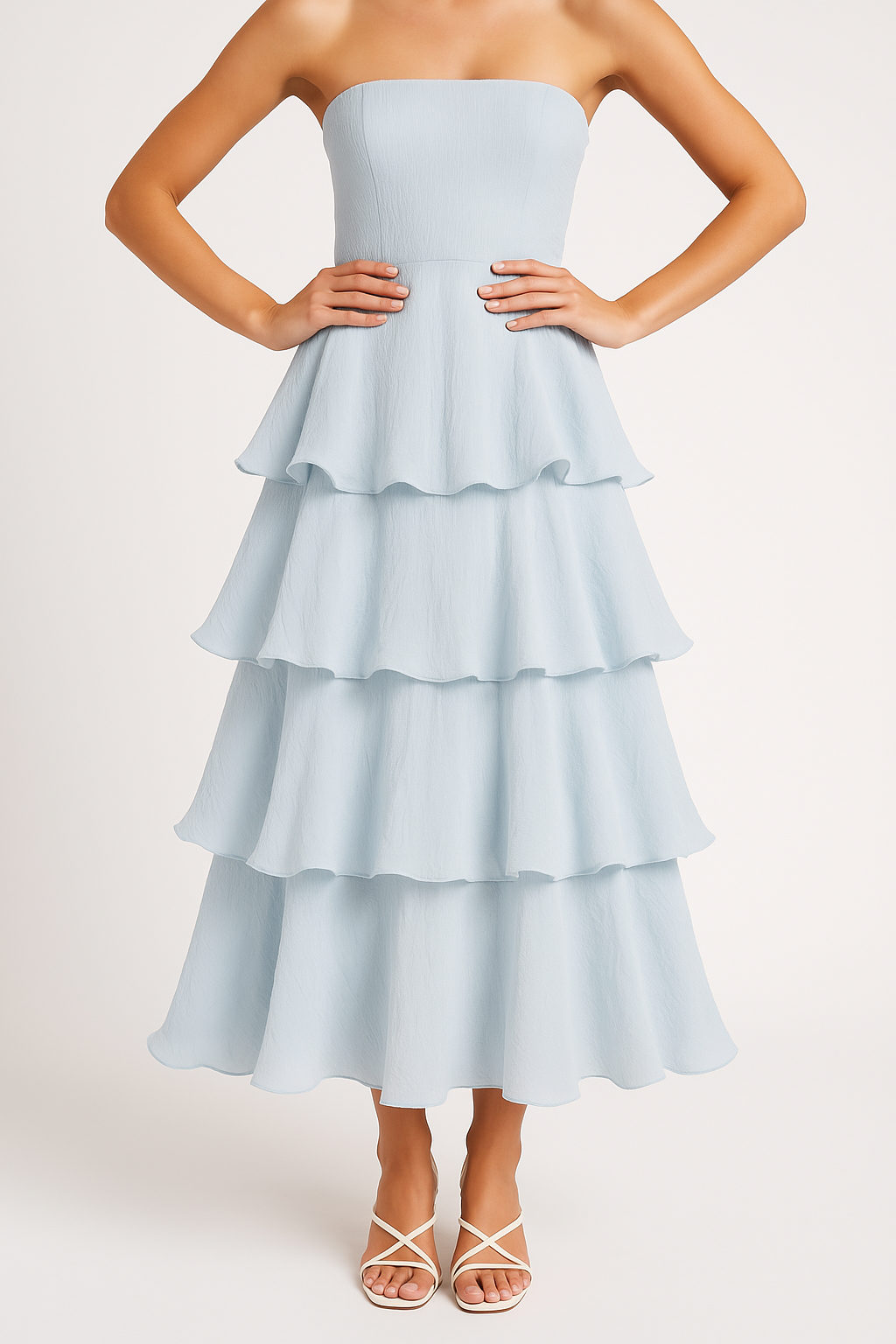 Chic Strapless Midi Dress for Women - Nocini