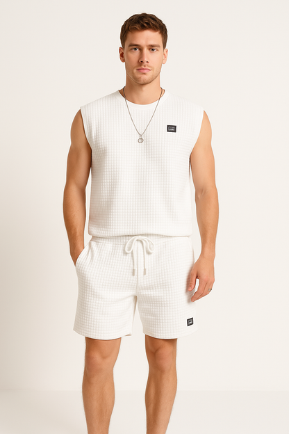 Men's Lounge Set with Tank Top and Shorts - Nocini