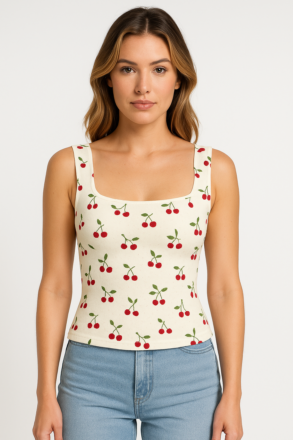 Women's Fitted Floral Crop Top - Nocini