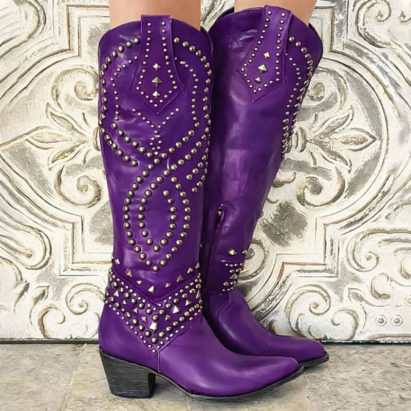 Rugged Brown Cowboy Boots - Olytrend