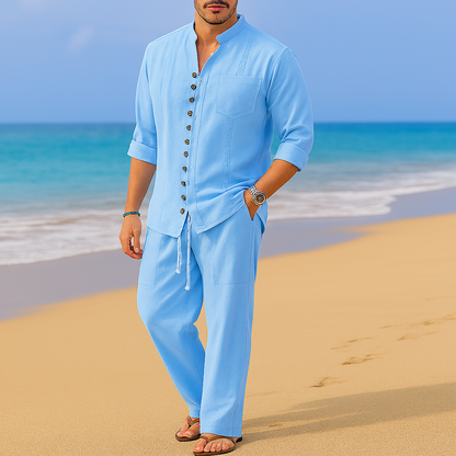 Classic Casual Cotton Pullover Shirt - Olytrend