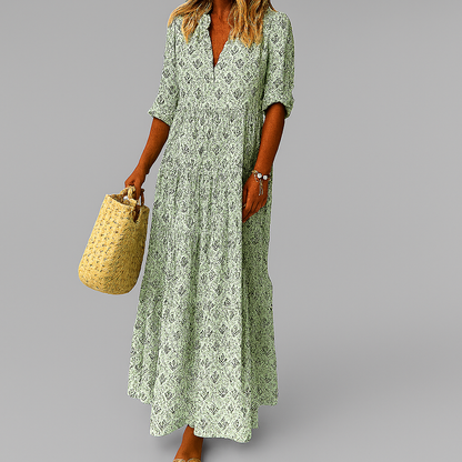 Classic Floral Casual Summer Maxi Dress