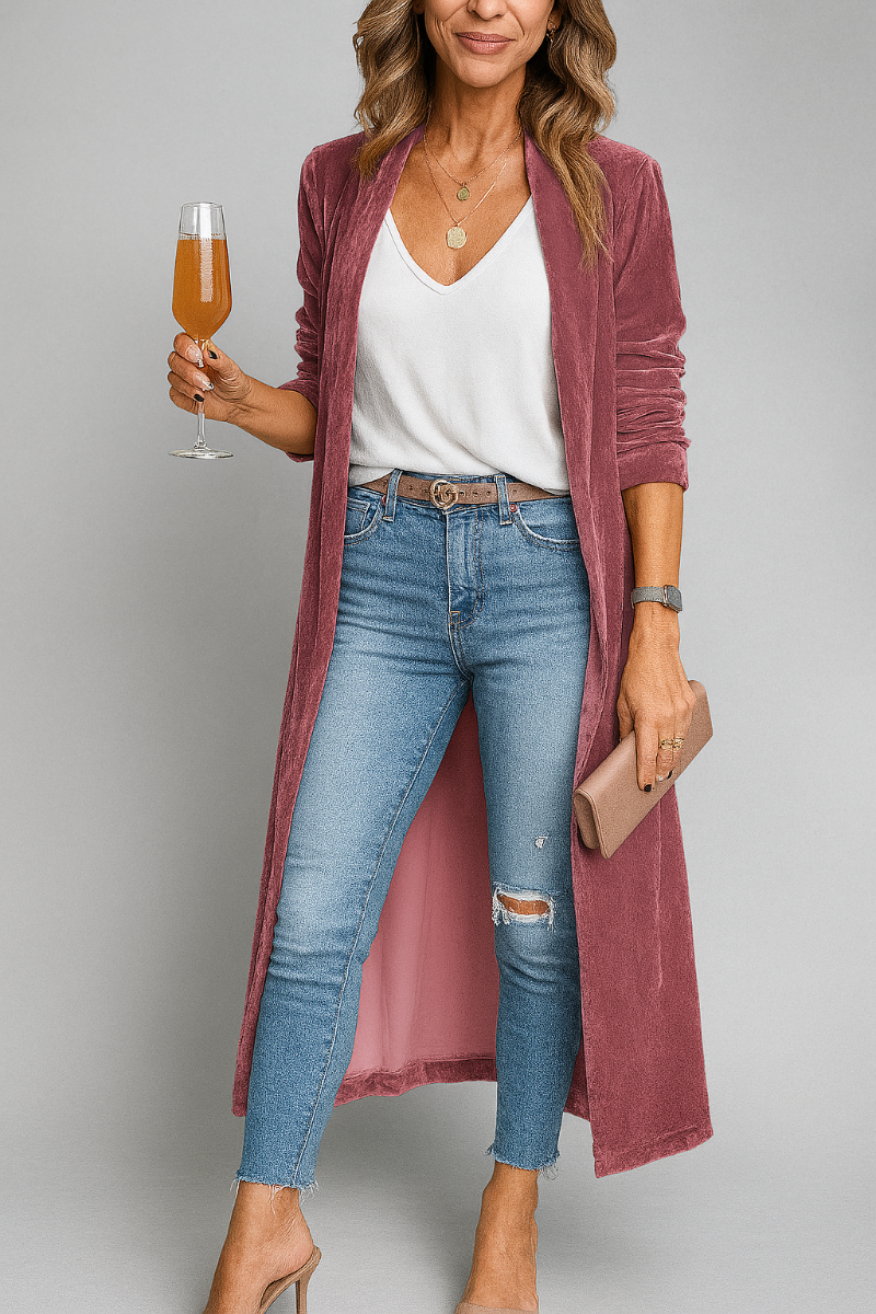 Women's Oversized Open Front Cardigan