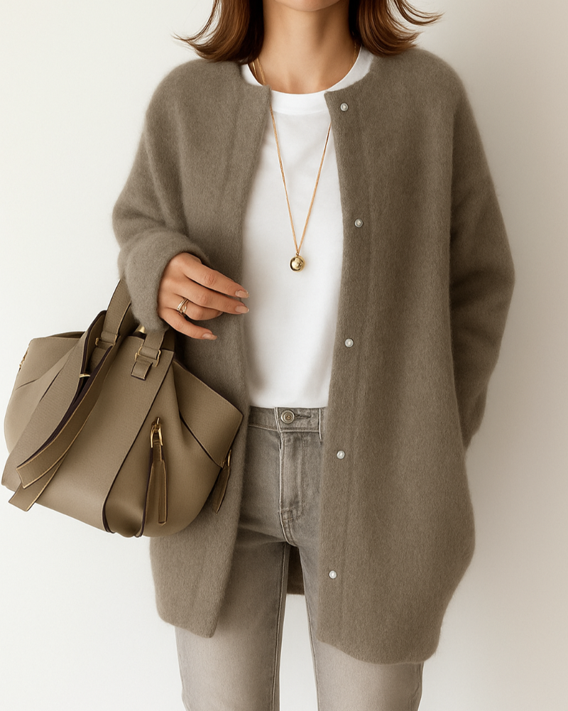 Women's Warm Simple Cable Knit Jacket
