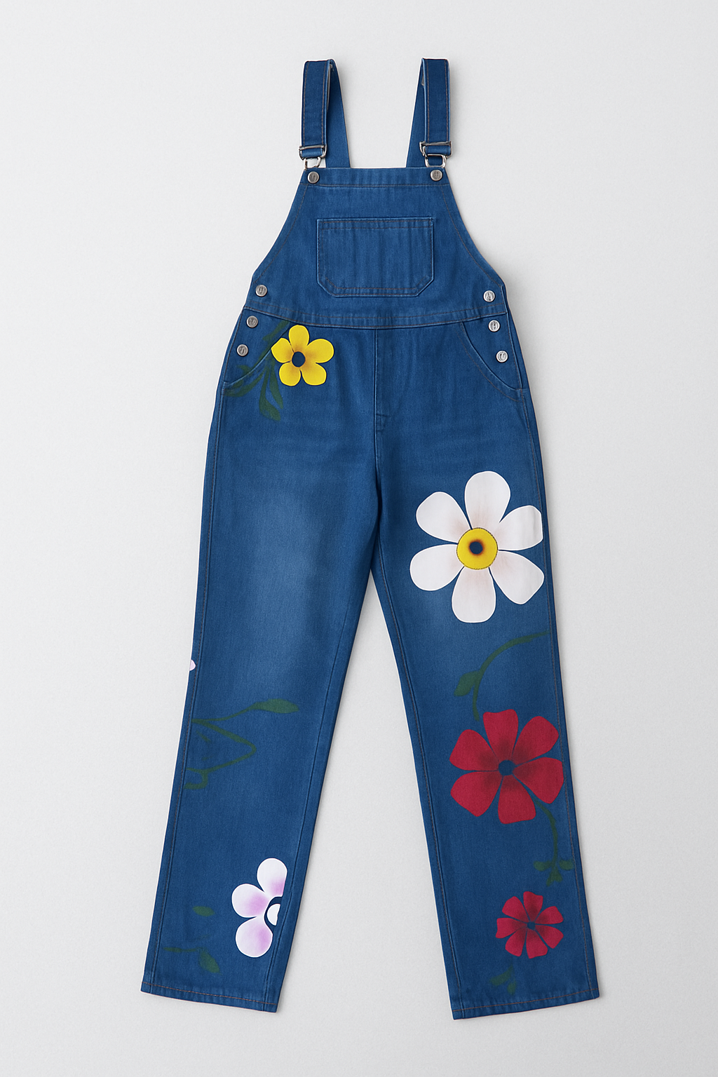 Ladies' Pretty Flower Jeans Romper - Olytrend