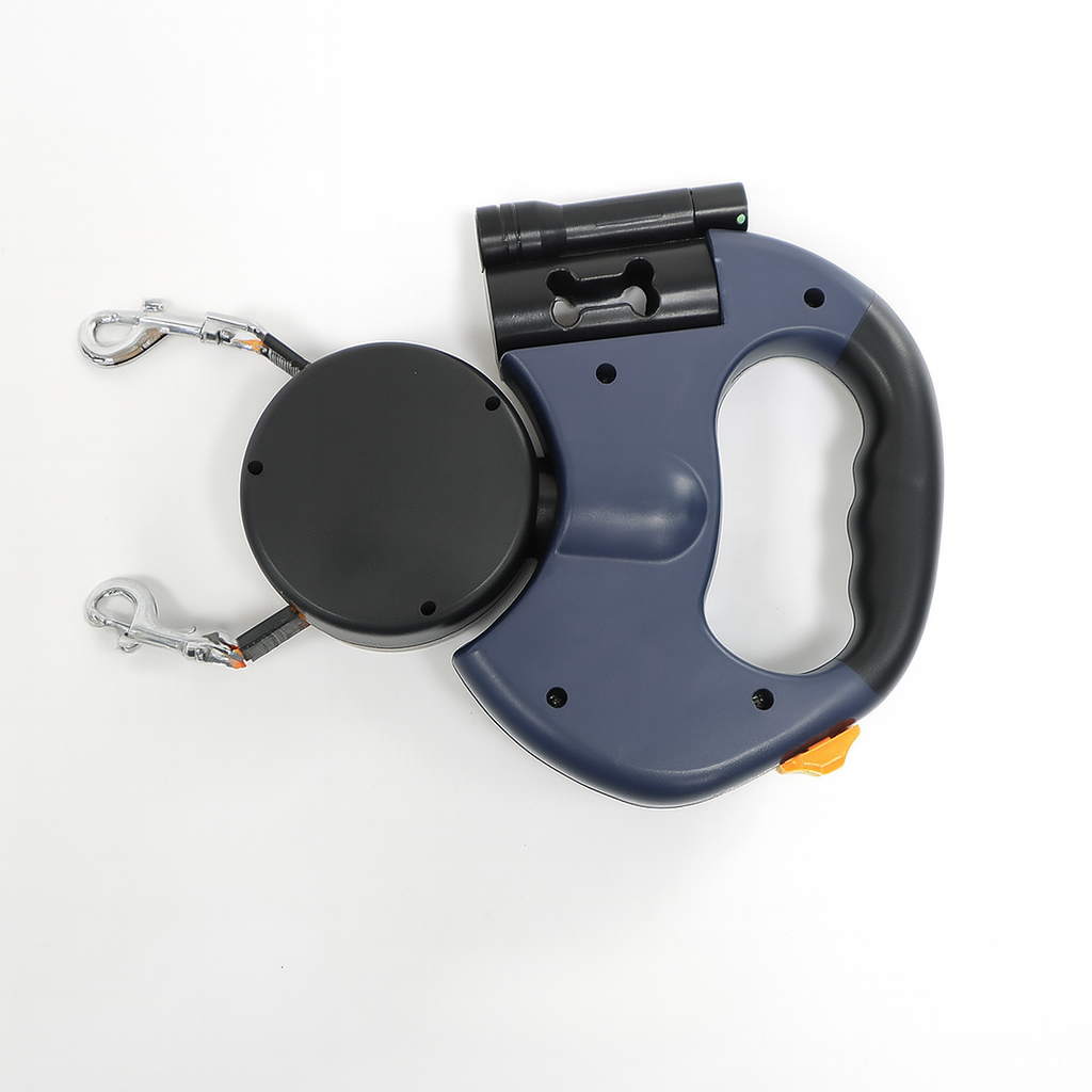 Flexible Double Pet Leash with Free Rotation
