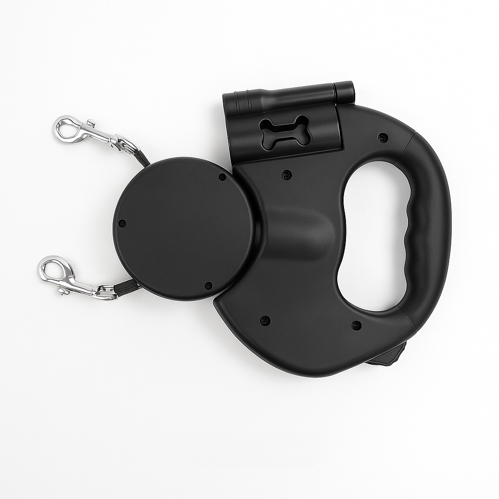 Flexible Double Pet Leash with Free Rotation