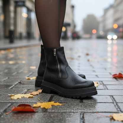 Elevated Block Heel Chelsea Boots - Pexav