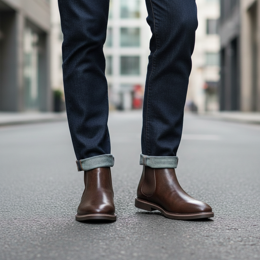 Leather Ankle Boots for Men - Pexav