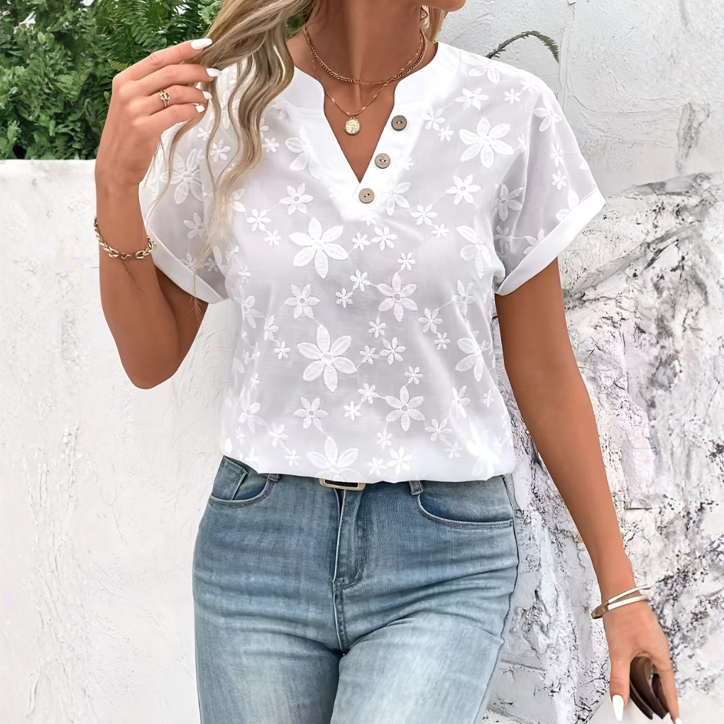 Ladies Classic Front Button Shirt - Olytrend
