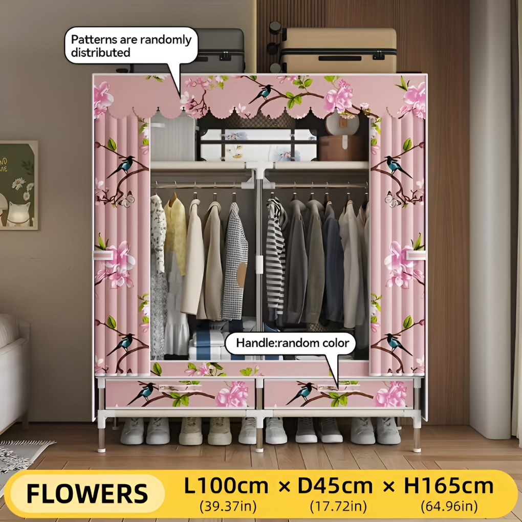 Clothing Storage Cabinet with Shelves - Olytrend