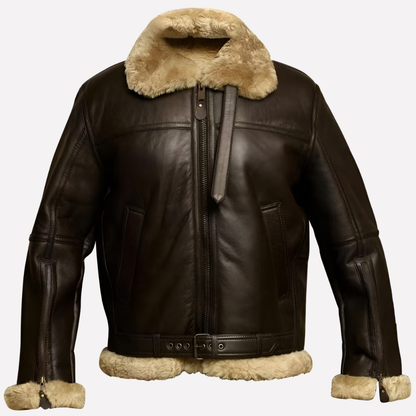 Men's Faux Fur Leather Jacket - Olytrend