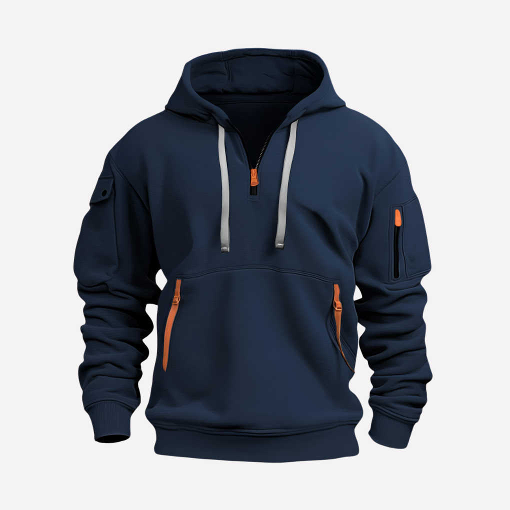 Comfortable Fit Hooded Sweatshirt for Men - Olytrend