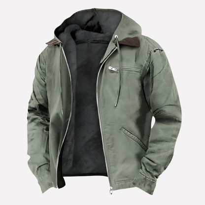 Waterproof Mens Hoodie Jacket with Zip Pockets