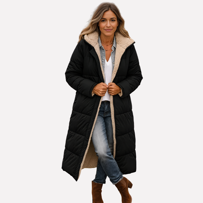 Warm Waterproof Parka with Hood and Insulated Lining