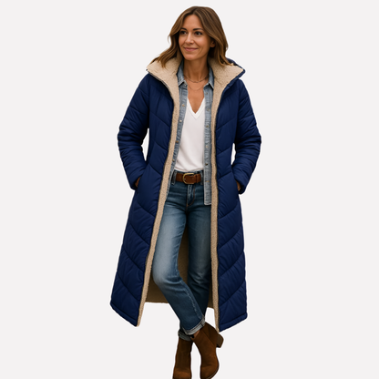 Warm Waterproof Parka with Hood and Insulated Lining - Olytrend