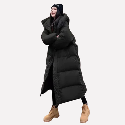 Warm Women's Down Parka Coat with Hood