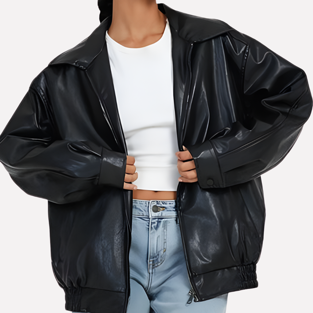 Ladies Large Fit Bomber Coat - Olytrend