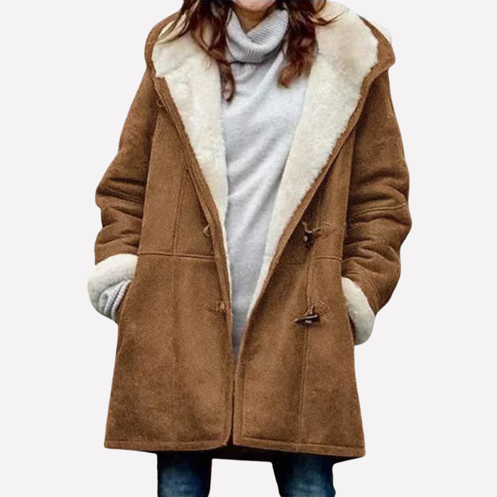 Ladies Waterproof Hooded Coat with Zip