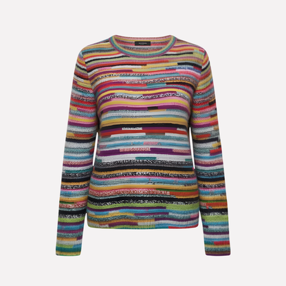 Classic Horizontal Patterned Pullover Sweater - Olytrend