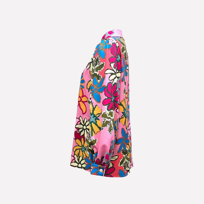Ladies Pretty Blossom Front Button Shirt
