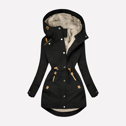 Warm Waterproof Ladies Coat with Fleece Lining - Olytrend