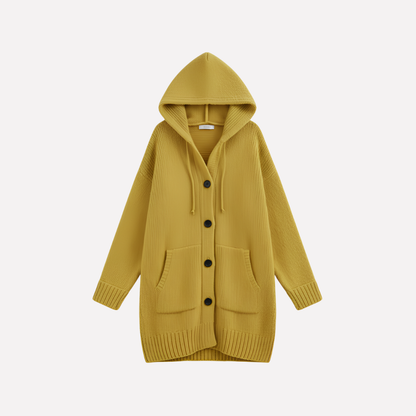 Ladies' Oversized Hoodie Cardigan Sweater - Olytrend