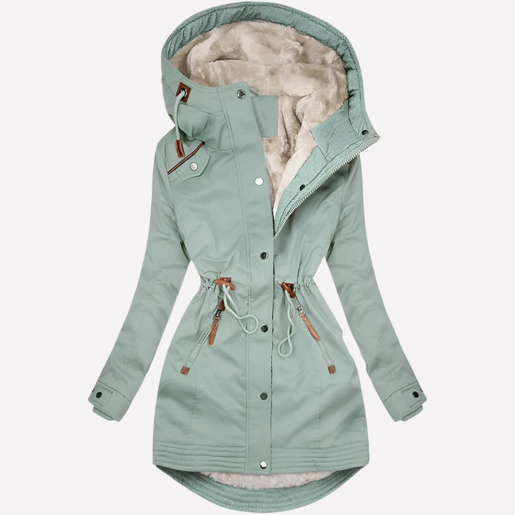 Warm Waterproof Ladies Coat with Fleece Lining