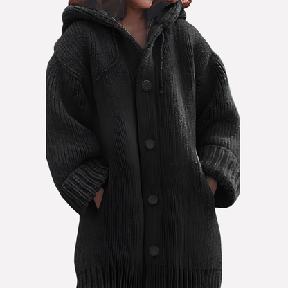 Ladies' Oversized Hoodie Cardigan Sweater