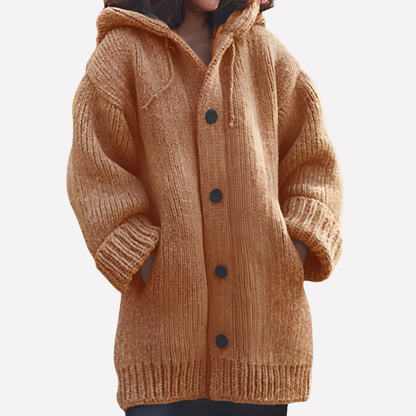 Ladies' Oversized Hoodie Cardigan Sweater