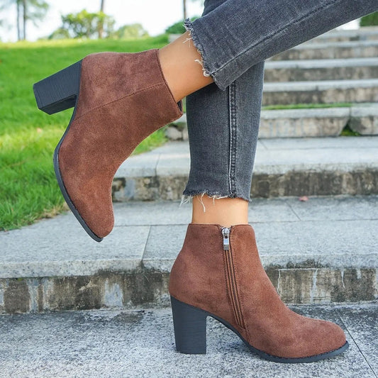 Elegant Black Ankle Boots for Women - Classic Comfortable Heels - Nocini