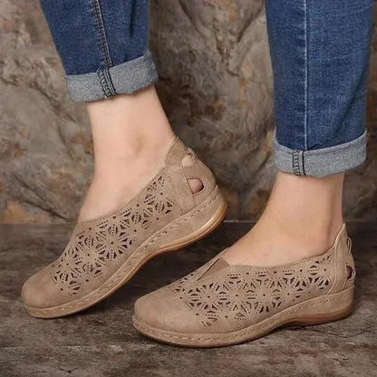 Chic Cut-Out Slip-On Shoes for Women – Effortless Style & Comfort